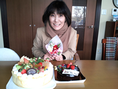 誕生日ケーキと加山雄三
